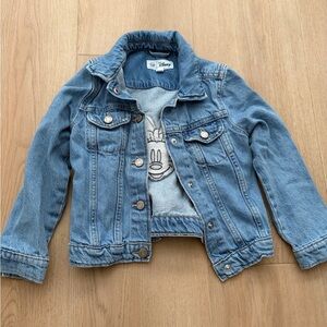 GAP Light Blue Denim Jean Jacket with Graphic Liner